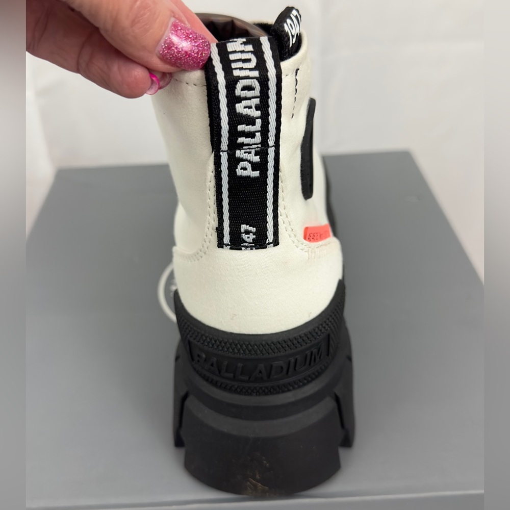 Palladium Women’s Revolt Hi TX StarWhite Chunky Platform Combat/Hiker Boots  NWT - Picture 7 of 13